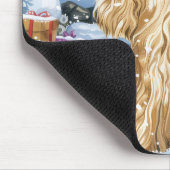 Afghaanse hond Winter Wonderland Kerstvreugde Muismat (Hoek)