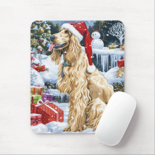 Afghaanse hond Winter Wonderland Kerstvreugde Muismat
