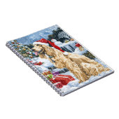 Afghaanse hond Winter Wonderland Kerstvreugde Notitieboek (Rechterzijde)