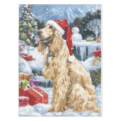 Afghaanse hond Winter Wonderland Kerstvreugde Tafelkleed (Voorkant)