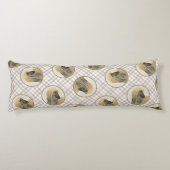 Afghaanse hond zwart gemaskerd rood schilderij Pet Lichaamskussen (Achterkant)