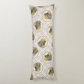 Afghaanse hond zwart gemaskerd rood schilderij Pet Lichaamskussen (Achterkant (Verticaal))