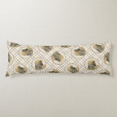 Afghaanse hond zwart gemaskerd rood schilderij Pet Lichaamskussen (Voorkant)