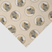 Afghaanse hond zwart gemaskerd rood schilderij Pet Tissuepapier (Detail)