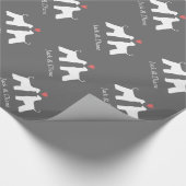 Afghaanse honden bruiloft met aangepaste tekst cadeaupapier (Hoek)