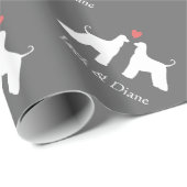 Afghaanse honden bruiloft met aangepaste tekst cadeaupapier (Rol Hoek)