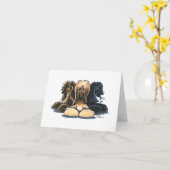 Afghaanse Honden Drie van een soort Kaart (Gele Bloem)