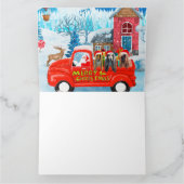 Afghaanse honden hond bij kerstbezorging vrachtwag kaart (Binnen)