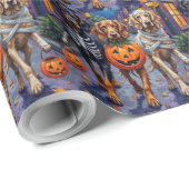 Afghaanse honden trick-or-treat in Halloween Cadeaupapier (Rol Hoek)