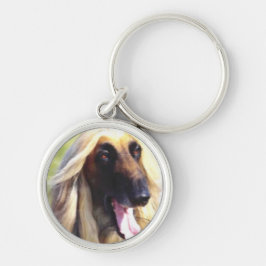 Afghaanse Hound Art Sleutelhanger
