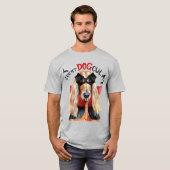 Afghaanse Hound Count DOGcula Funny Dog Lover T-shirt (Voorkant volledig)