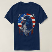 Afghaanse Hound FLAG USA Hondenliefhebber Funny T-shirt (Design voorkant)