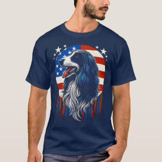 Afghaanse Hound FLAG USA Hondenliefhebber Funny T-shirt