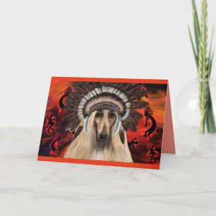 Afghaanse Hound Kunst Kaart