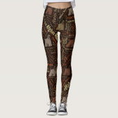 Afghaanse Hound Word Art Leggings (Voorkant)