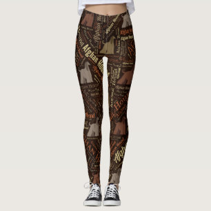 Afghaanse Hound Word Art Leggings
