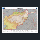 Afghaanse kaart poster<br><div class="desc">Afghaanse kaart</div>