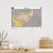 Afghaanse kaart poster (Keuken)