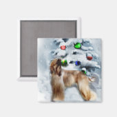 Afghaanse kerstcadeautjes magneet (Voorkant / Achterkant)