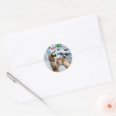 Afghaanse kerstcadeautjes ronde sticker (Envelop)