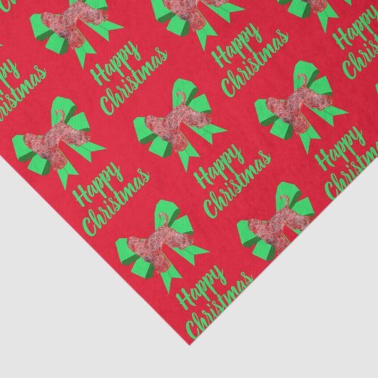 Afghaanse kersthond en groene bob tissuepapier (Detail)