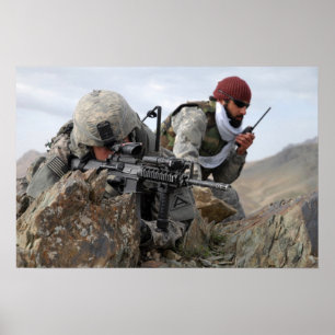 Afghaanse militaire soldaat Cool Warriors Poster