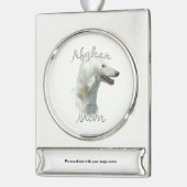 Afghaanse Moeder 2 Verzilverd Banner Ornament (Links)