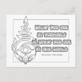 Afghaanse proverb-kleurkaart briefkaart