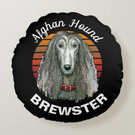 Afghaanse ronde rondreis voor aangepaste honden rond kussen