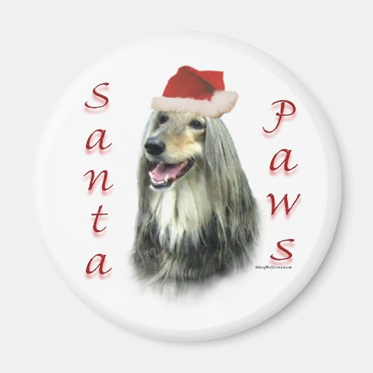 Afghaanse Santa Paws Magnet (Voorkant)
