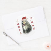 Afghaanse Santa Paws Sticker (Envelop)