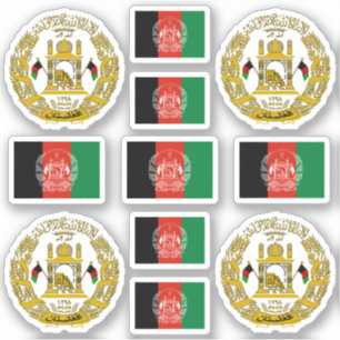 Afghaanse symbolen / wapen en vlag sticker