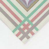 Afghaanse Tegels en strepen - pastelvariaties Fleece Deken (Hoek)