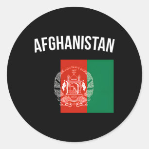 Afghaanse vlag Afghanistan Ronde Sticker