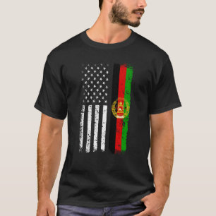 Afghaanse vlag Afghanistan Verenigde Staten vlag T-shirt