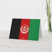Afghaanse vlag bedankkaart (Achterkant)