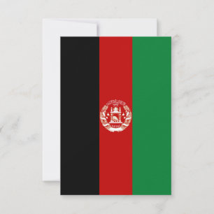Afghaanse vlag bedankkaart