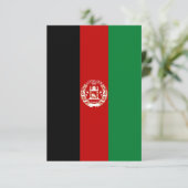 Afghaanse vlag bedankkaart (Staand voorkant)