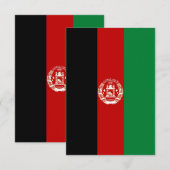Afghaanse vlag bedankkaart (Voorkant / Achterkant)