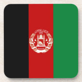 Afghaanse vlag bier onderzetter (Voorkant)