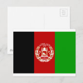 Afghaanse vlag briefkaart (Voorkant / Achterkant)