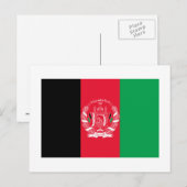 Afghaanse vlag briefkaart (Voorkant / Achterkant)