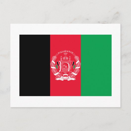 Afghaanse vlag briefkaart (Voorkant)