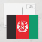 Afghaanse vlag briefkaart (Voorkant / Achterkant)