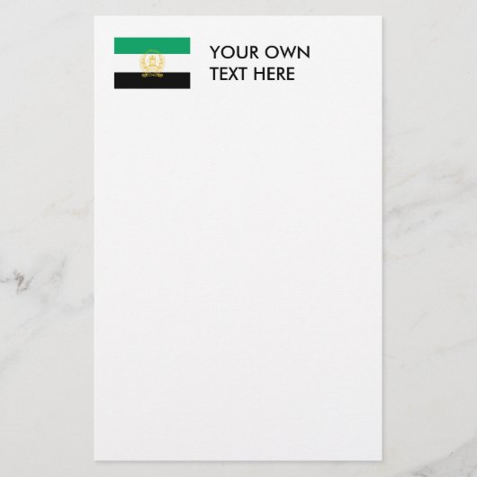 Afghaanse vlag briefpapier (Voorkant)