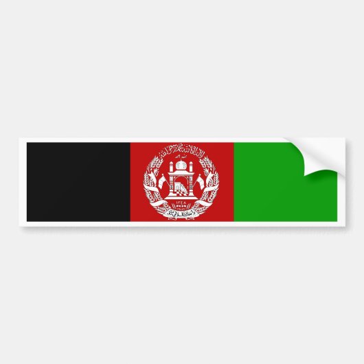 Afghaanse vlag bumpersticker (Voorkant)