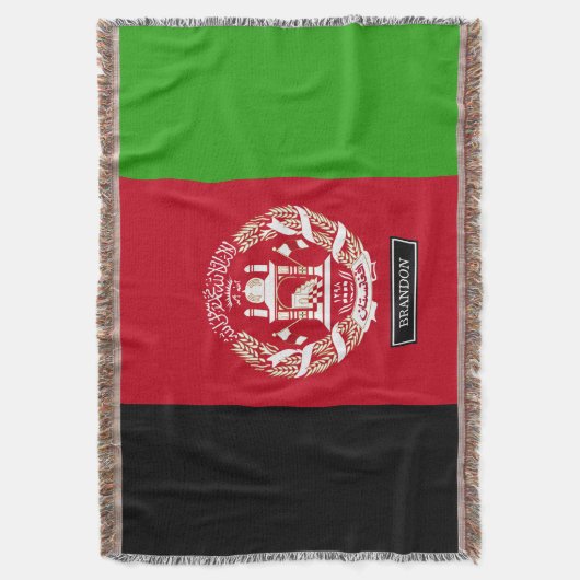Afghaanse vlag deken (Voorkant Verticaal)