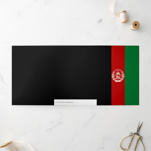 Afghaanse vlag drieluik kaart (Buitenkant)