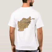 Afghaanse vlag en kaart T-Shirt (Achterkant)