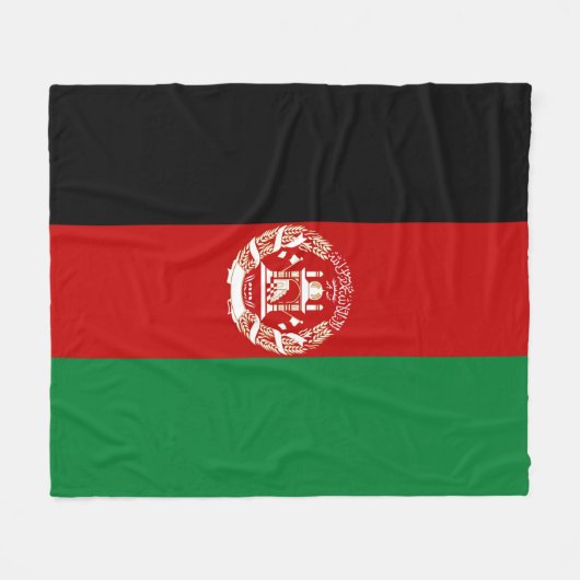 Afghaanse vlag fleece deken (Voorkant (Horizontaal))